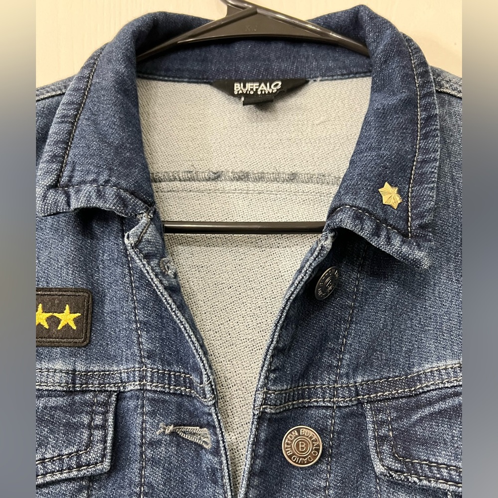 Buffalo David Bitton Patch Patchwork Faux Jean Jacket - Picture 3 of 10